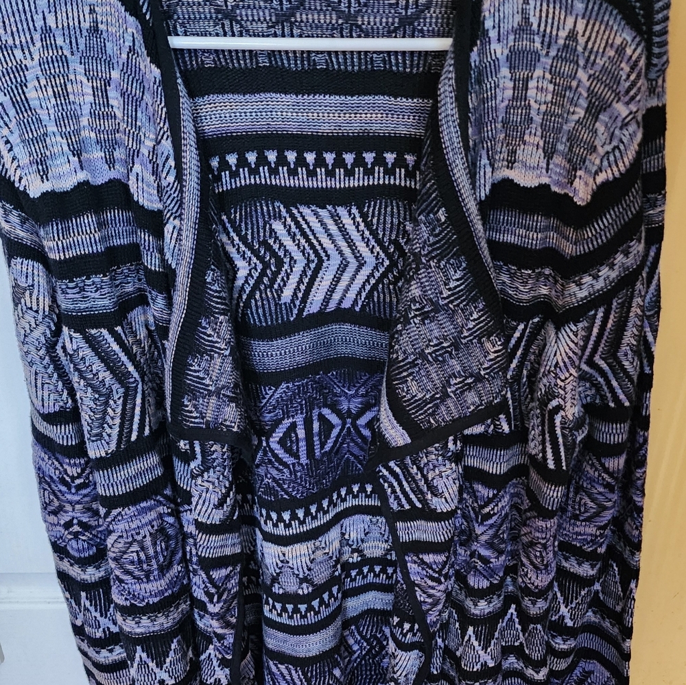 Lucky Lotus SZ XL Waterfall open front cardigan